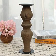 老柚木烛台-烛话9.8*9.8*32cm