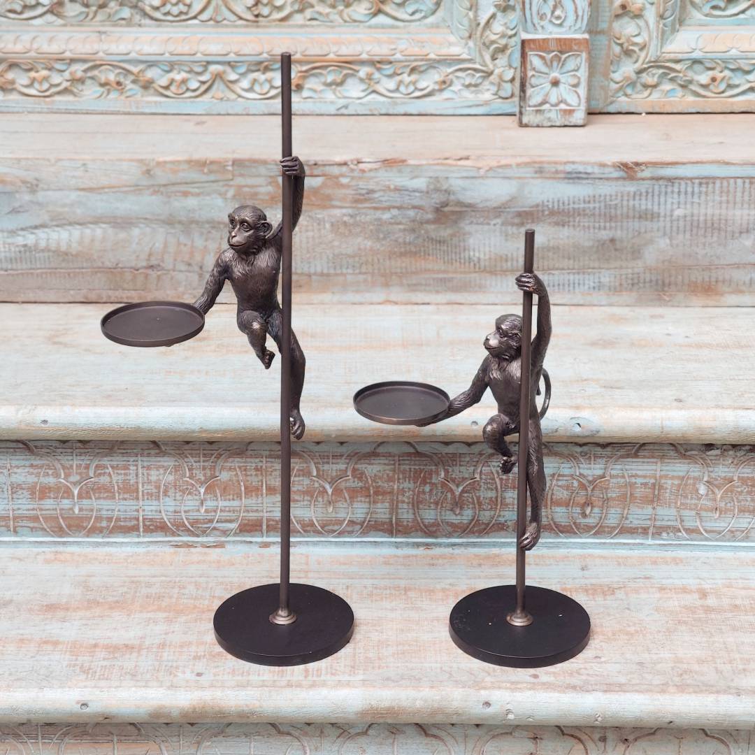 铜制烛台摆件（两件套）