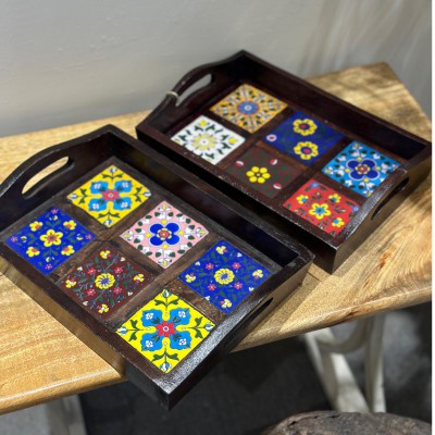 彩瓷果盘托盘30*20.5*7.5cm