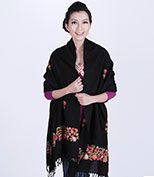 克什米尔水煮羊毛披肩200*74cm