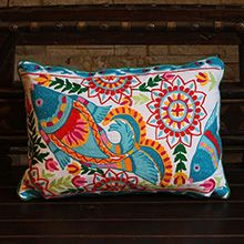 手工绣花靠垫（鱼）