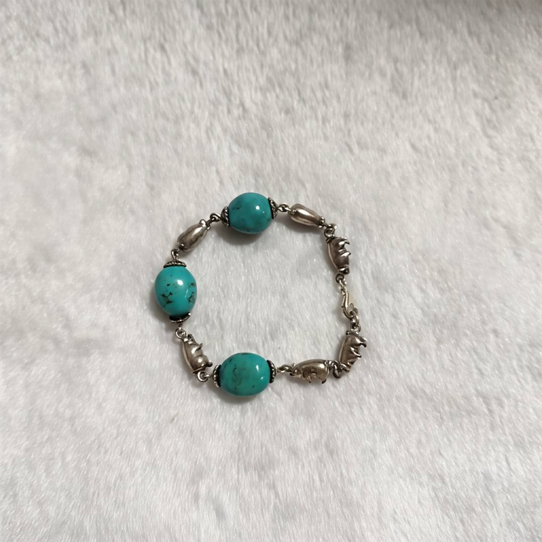 925银绿松石手链