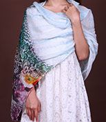 克什米尔天然麻围巾