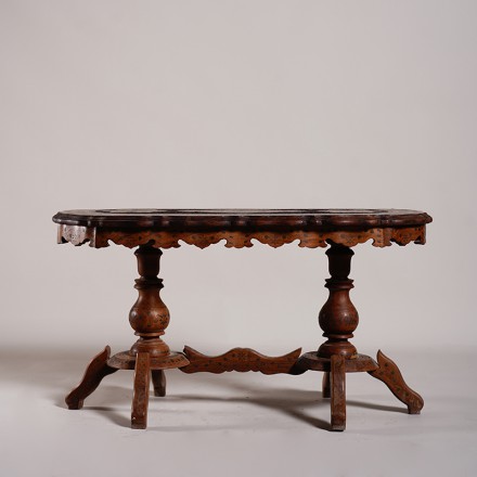 酸枝木钳铜片木桌茶几90*44*48cm