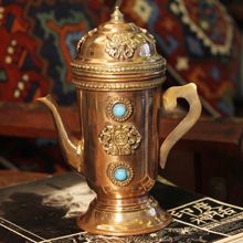 嵌宝石铜工艺壶