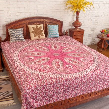 手板印花床单桌布搭毯多用布艺218*200cm