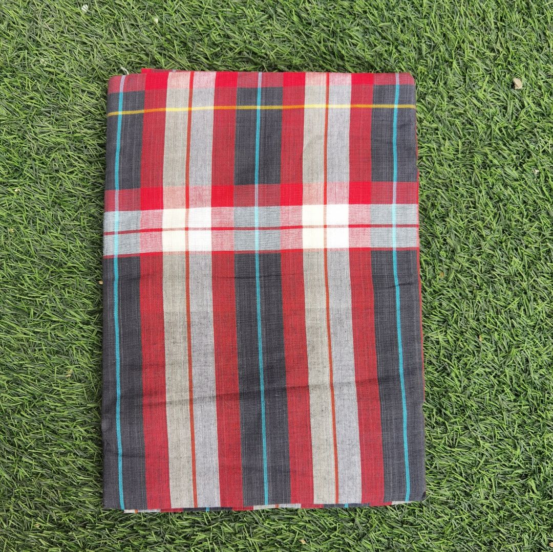 棉手工格子床单桌布搭毯多用布艺200*90cm