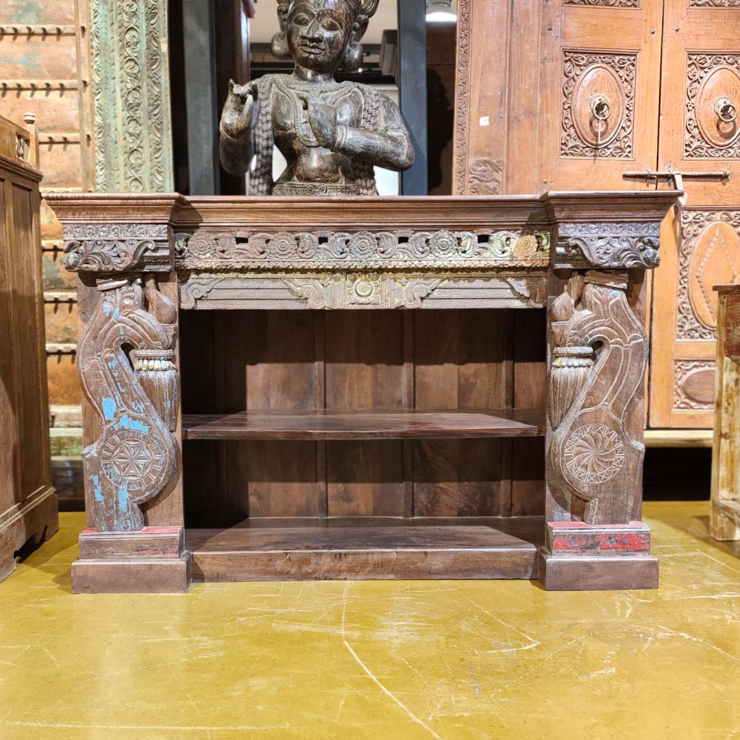 雕花书柜陈列柜164*44-52*108cm