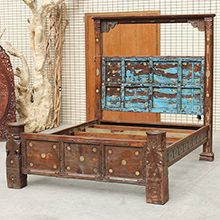 复古风柚木床226*172*193cm