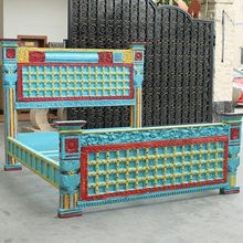 复古风老木床221.5*209.7*173cm