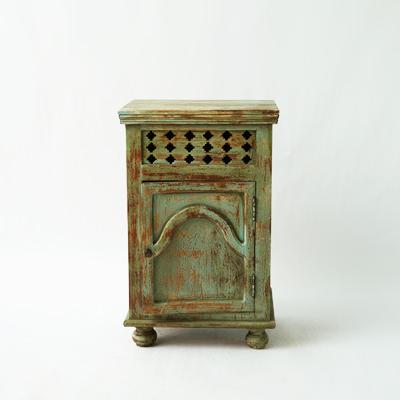 印度复古风老柚木床头柜51*35.5*81cm