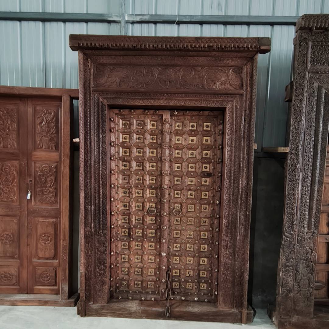 雕花双开门157.5*18.5*255cm