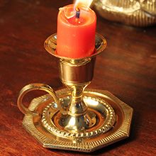 八角形黄铜烛台