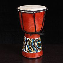 疗愈手鼓非洲鼓4寸儿童成人初学演奏入门山羊皮整木掏空雕刻