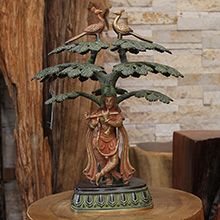 铜制精雕奎师那31*26*40cm