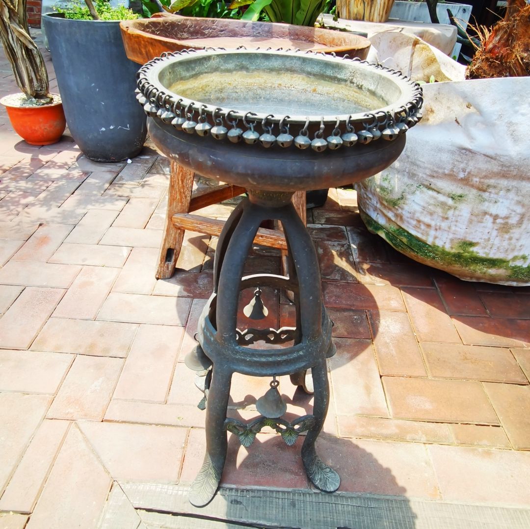 铜制花盆【藏品】33*30*63cm