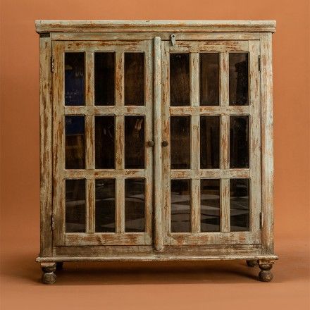 复古风老实木柜陈列柜储物柜书柜101*38*111cm