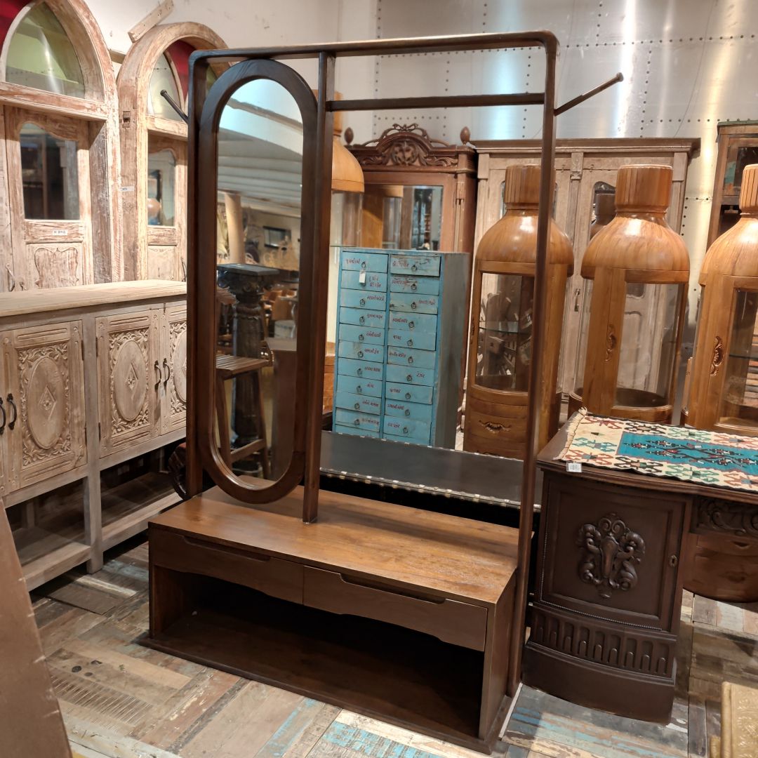 实木开放式衣柜储物架126*54.5*198cm