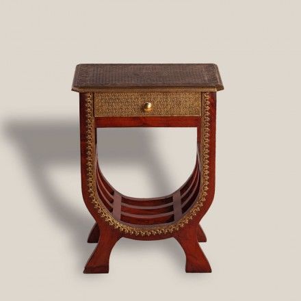 嵌铜片边柜45.5*30.5*60.5cm