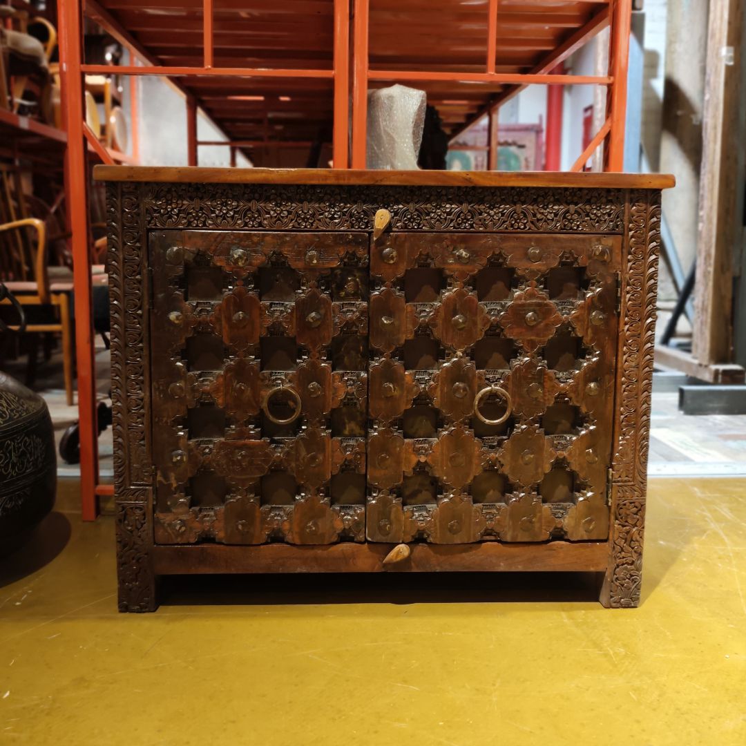 雕花收纳储物柜96*42*77cm