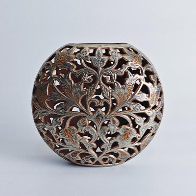 古雅之风-镂空铜雕摆件*19*17.5cm