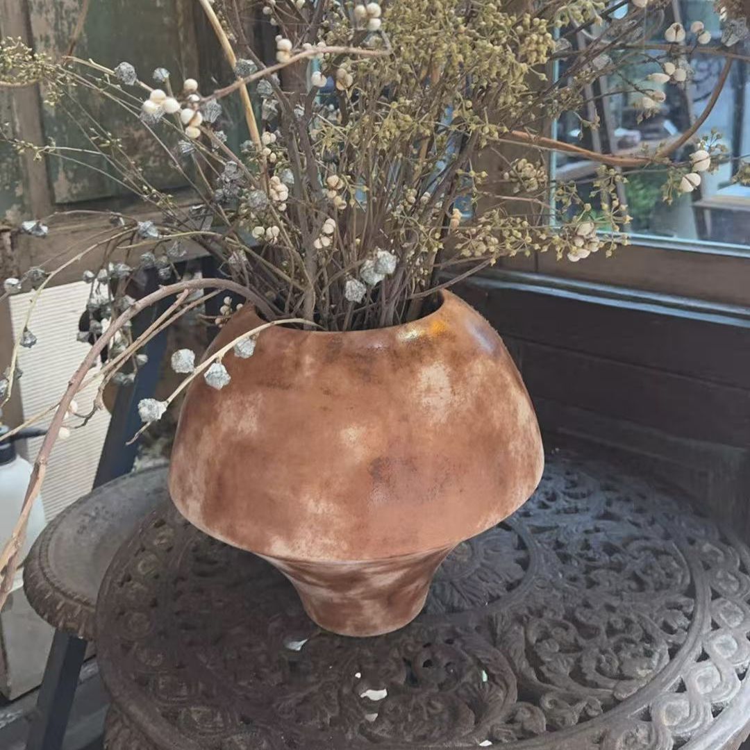 侘寂风粗陶花瓶33*30cm