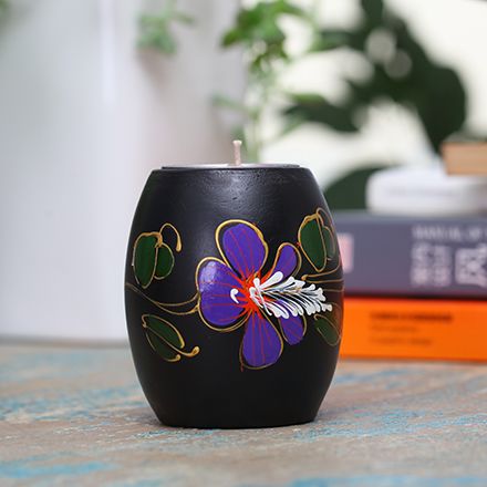 芒果木烛台4.5*4.5*7.5cm