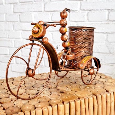 印度手工铁艺酒架40*16*27cm