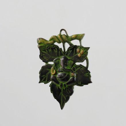 铜制象鼻财神挂饰18.5*26.8cm