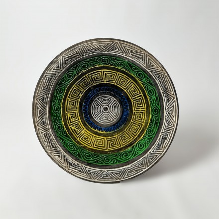 大王椰树木雕盘挂件摆件54*7.5cm