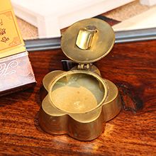 南亚进口创意异域花朵造型做旧复古烟灰缸摆件客厅办公室装饰烟缸