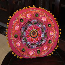 手工绣线垫子-斑斓花嫁