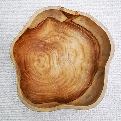 原生态柚木果盘果盆34.5*29.5*6.8cm