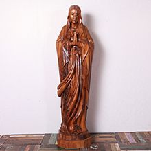 柚木精雕摆件--圣母玛利亚50*50*177cm