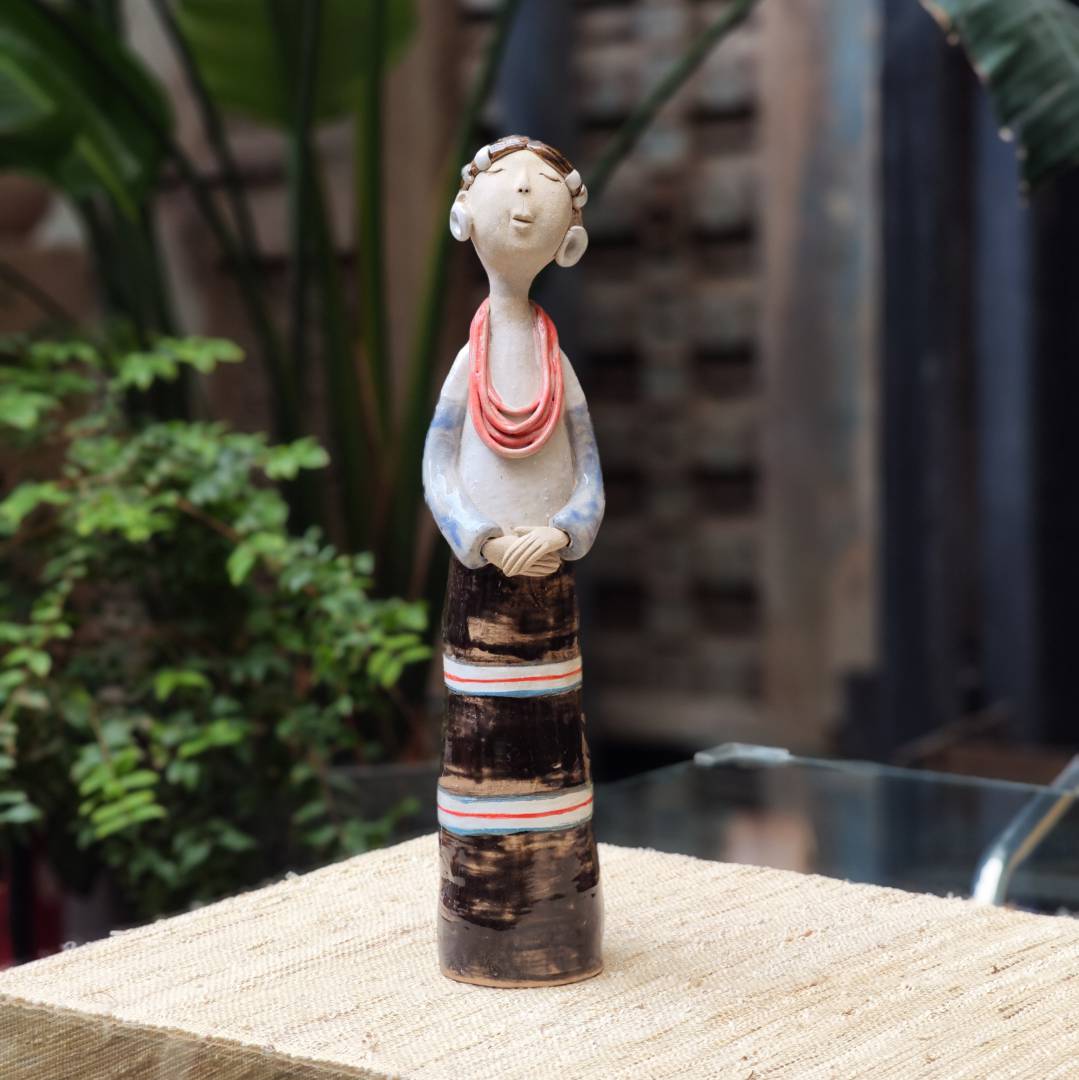 陶瓷娃娃摆件8*7.7*36cm