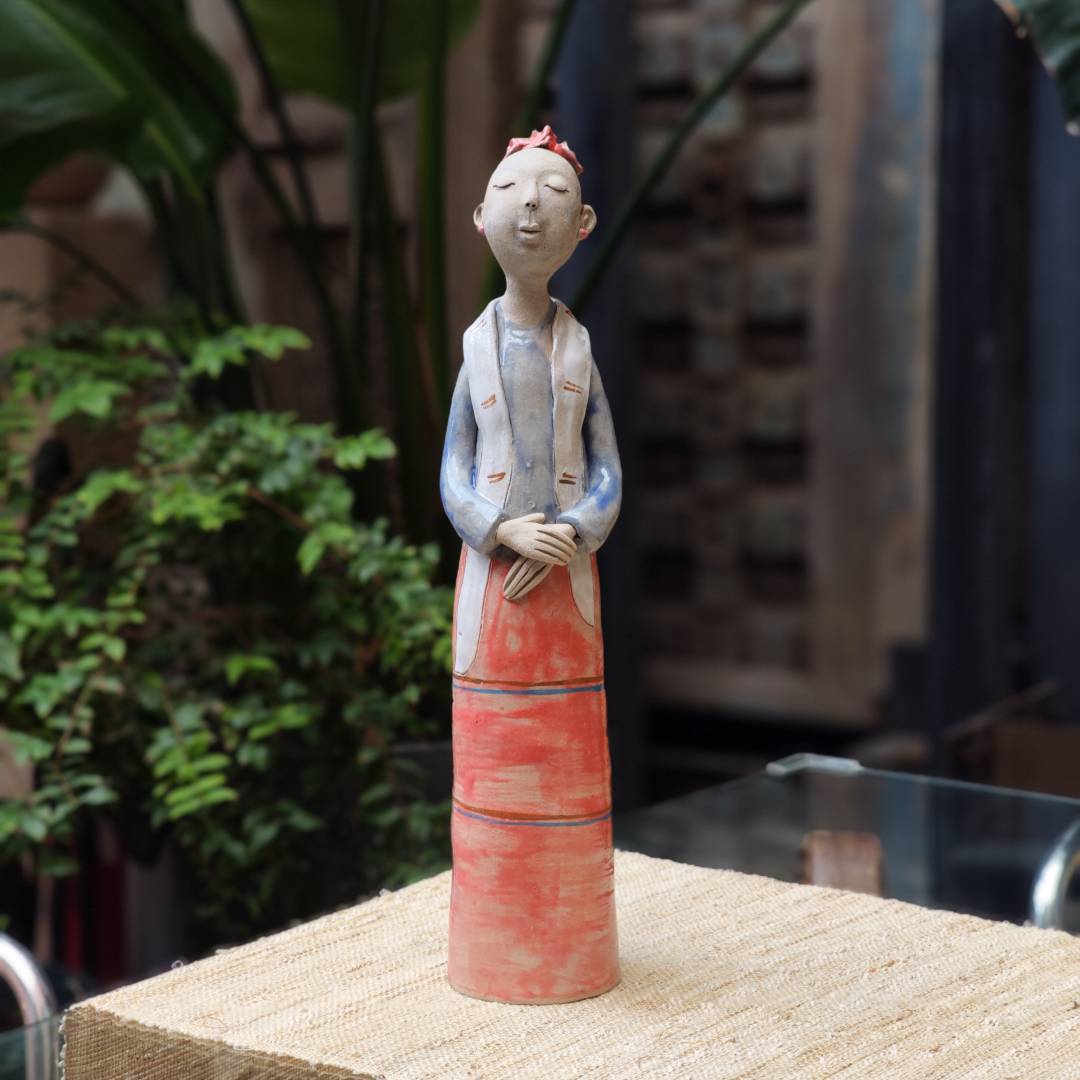 陶瓷娃娃摆件8.5*8.5*40cm