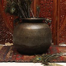 精雕铜聚宝坛62*60*54cm