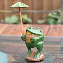 大肚招财蛙（菩提木）7.5cm*7.5cm*13cm