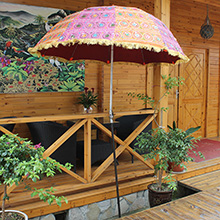 印度手工绣花太阳伞216*216*257cm